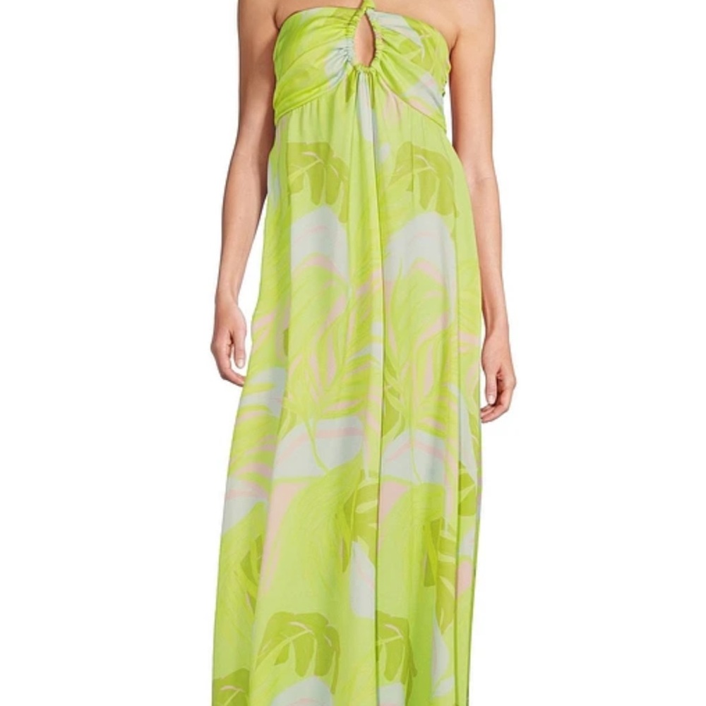 ANTONIO MELANI Lime Green Strapless Dress